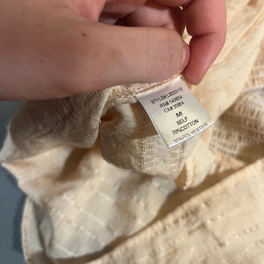Sage the Label Dress Womens‎ Medium Sleeveless Mini Smocked Ruffle Boho Indie - Picture 8 of 8